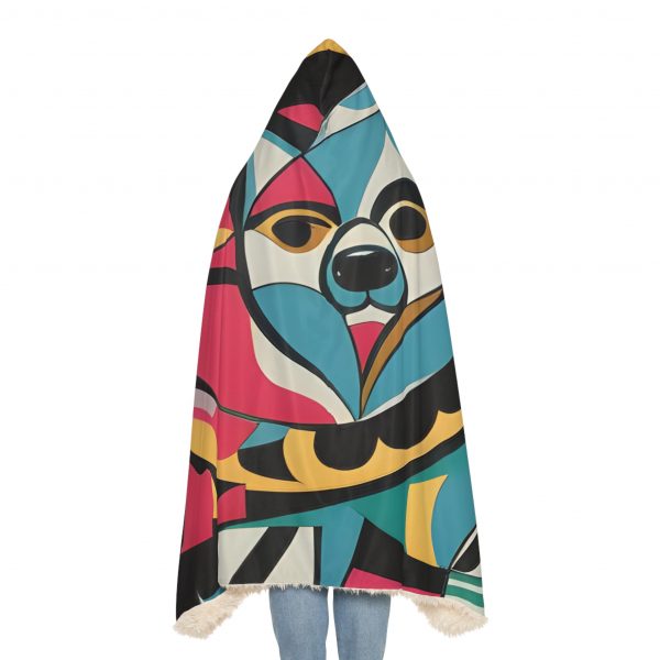 Hooded Sherpa Fleece Blanket- Pop Art - Image 6