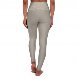 High Waisted Yoga Leggings - Beige