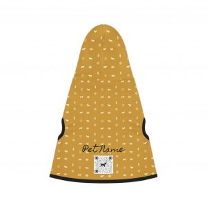 Pet Hoodie- Gabbeh pattern - Mustard