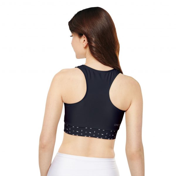 Fully Lined, Padded Sports Bra - Navy - Image 4