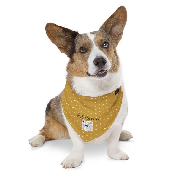 Pet Bandana Collar- Gabbeh pattern - Mustard - Image 11