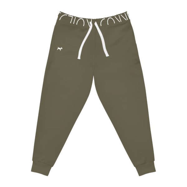 Unisex Athletic Joggers - Olive Green - Image 36