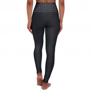Waisted Yoga Leggings - Navy