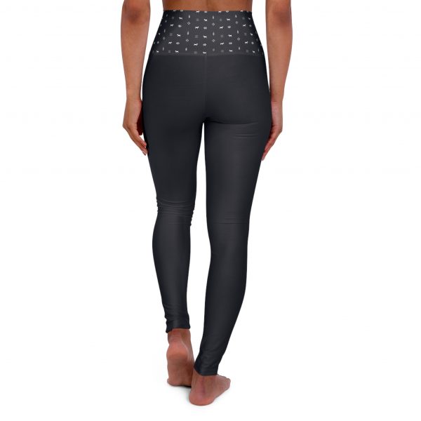 Waisted Yoga Leggings - Navy - Image 2