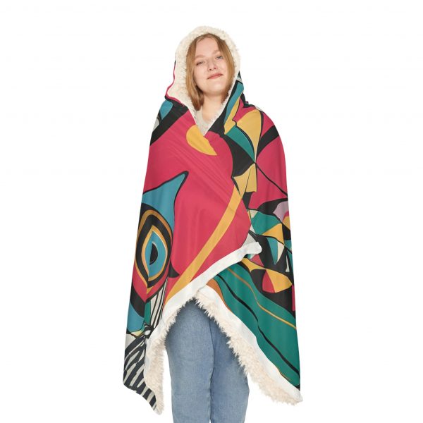 Hooded Sherpa Fleece Blanket- Pop Art - Image 5