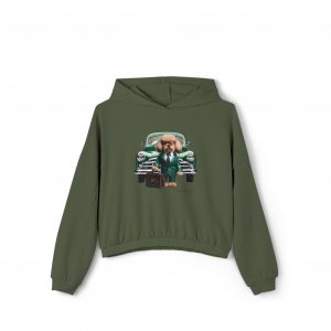 Women's Cinched Bottom Hoodie - Green