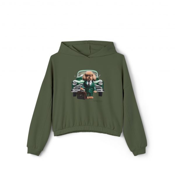 Women's Cinched Bottom Hoodie - Green