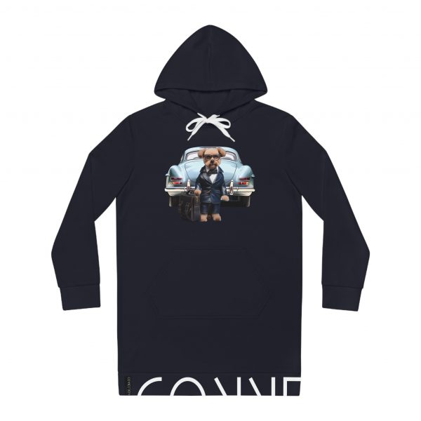 Women's Hoodie Dress - Navy - Image 21