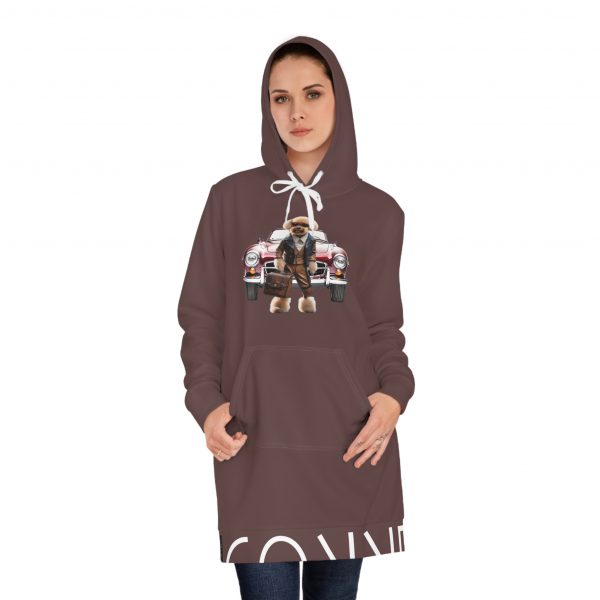 Women's Hoodie Dress - Chocolate - Image 3