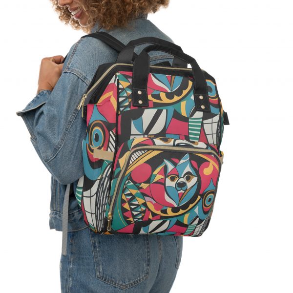 Multifunctional Diaper Backpack - Pop Art - Image 6