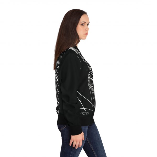 Women's Bomber Jacket -  Graffiti-Print - Image 5