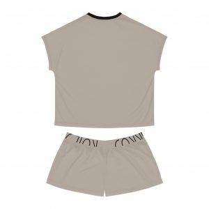 Women's Short Pajama Set - Beige