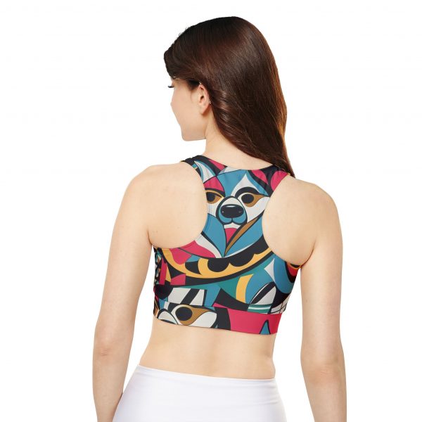 Fully Lined, Padded Sports Bra - Pop Art - Image 4