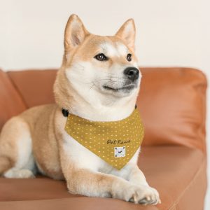 Pet Bandana Collar- Gabbeh pattern - Mustard