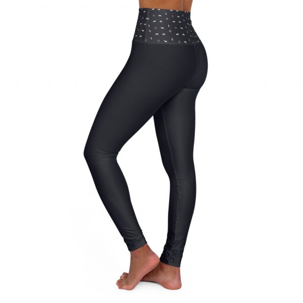 Waisted Yoga Leggings - Navy - Image 3