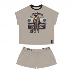 Women's Short Pajama Set - Beige