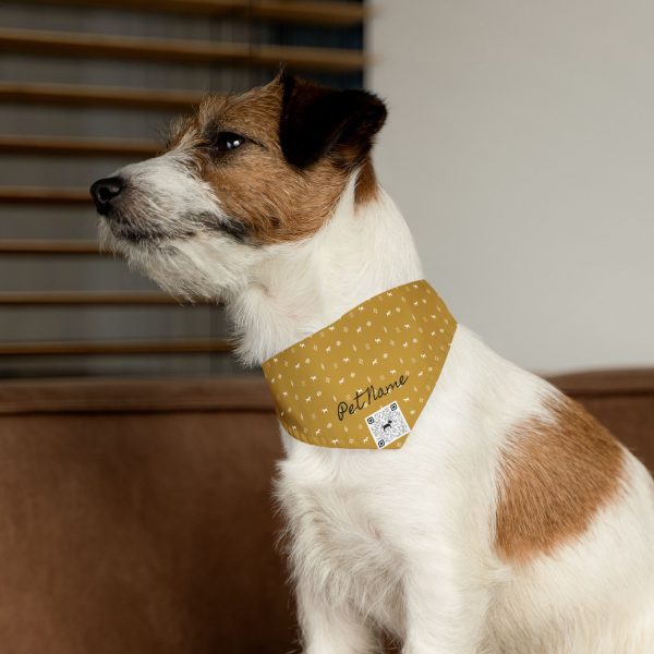 Pet Bandana Collar- Gabbeh pattern - Mustard - Image 6