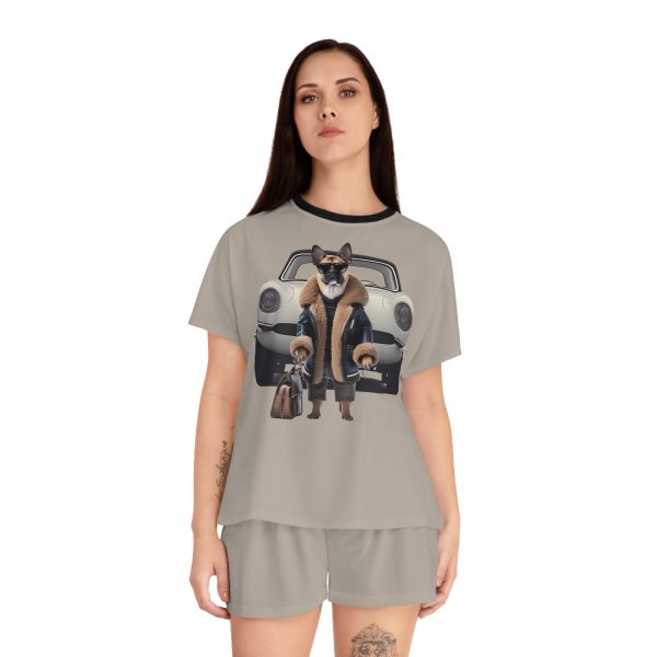 Women's Short Pajama Set - Beige - Image 4