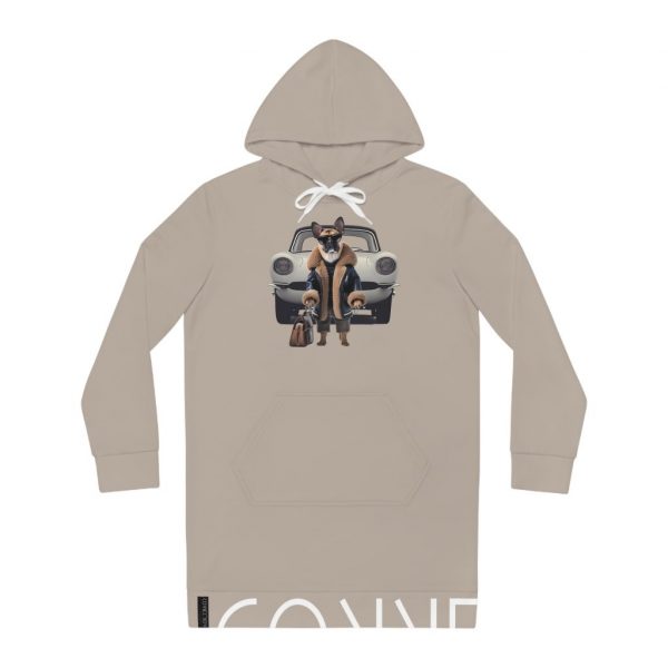 Women's Hoodie Dress-Beige