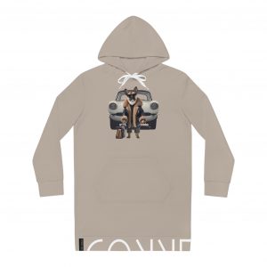 Women's Hoodie Dress-Beige