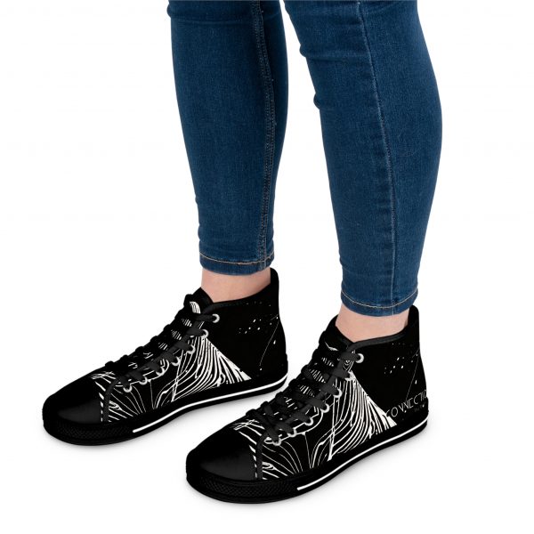 Women's High Top Sneakers-  Graffiti-Print - Image 8