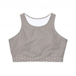 Fully Lined, Padded Sports Bra - Beige