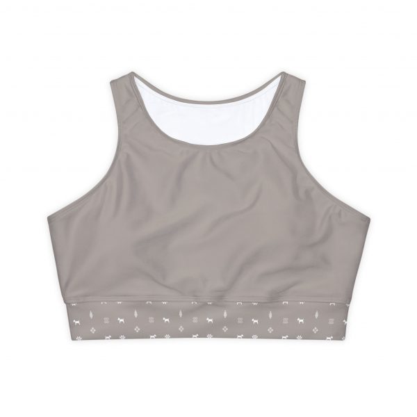 Fully Lined, Padded Sports Bra - Beige