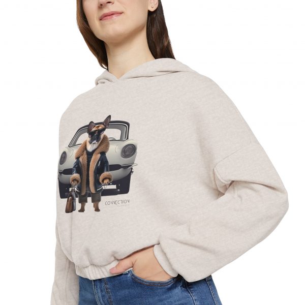 Women's Cinched Bottom Hoodie - White - Image 6