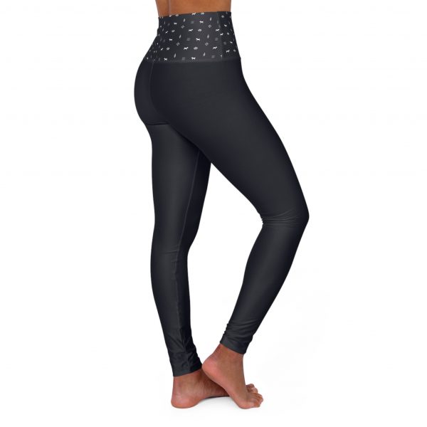 Waisted Yoga Leggings - Navy - Image 4