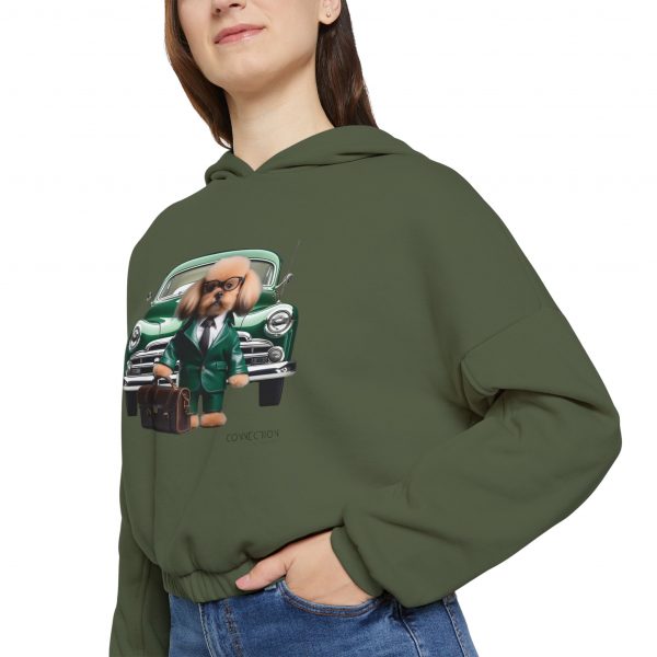 Women's Cinched Bottom Hoodie - Green - Image 6