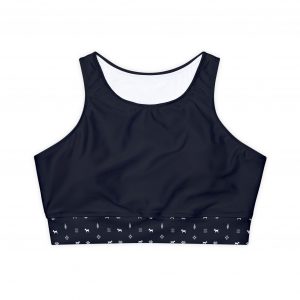 Fully Lined, Padded Sports Bra - Navy