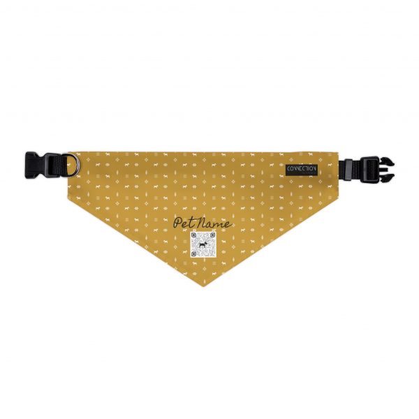 Pet Bandana Collar- Gabbeh pattern - Mustard - Image 10