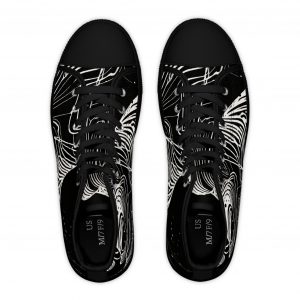 Women's High Top Sneakers- Graffiti-Print