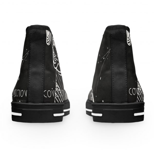 Women's High Top Sneakers-  Graffiti-Print - Image 3