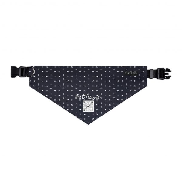 Pet Bandana Collar- Gabbeh pattern - Navy - Image 10
