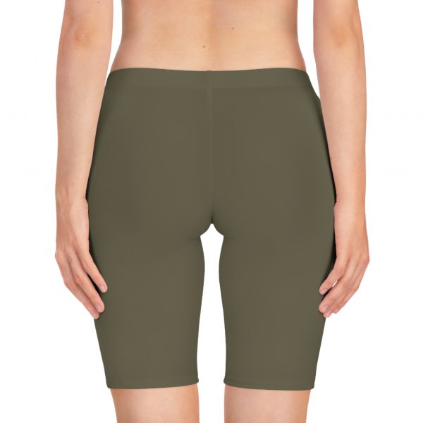 Women's Bike Shorts - Olive Green - Image 4