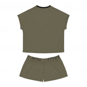 Women's Short Pajama Set - Olive Green
