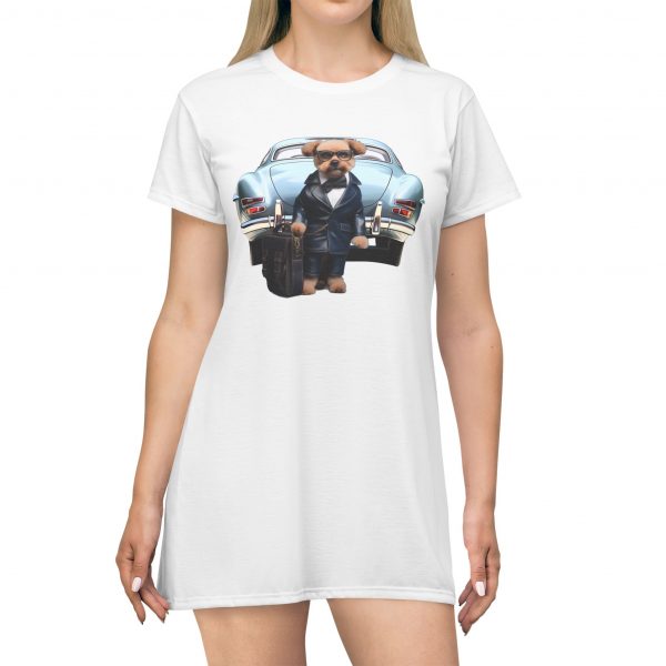 Women's T-Shirt Dress - White - Image 3