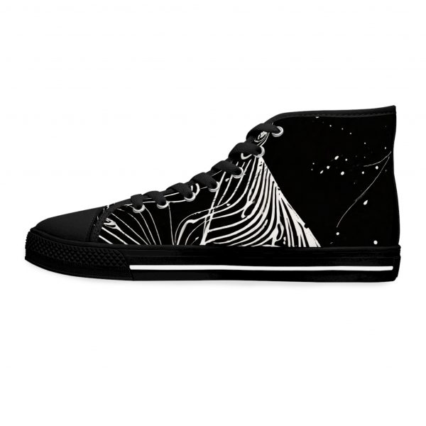 Women's High Top Sneakers-  Graffiti-Print - Image 5