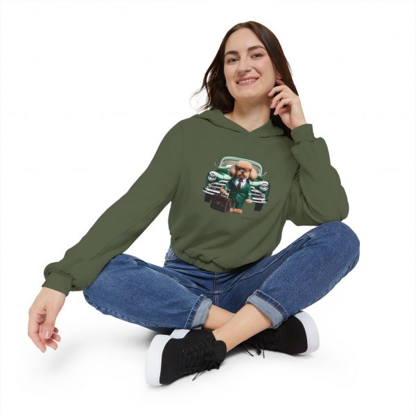 Women's Cinched Bottom Hoodie - Green - Image 5