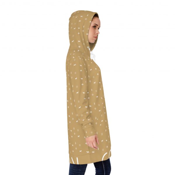 Women's Hoodie Dress - Mustard - Image 20