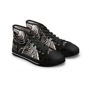 Women's High Top Sneakers- Graffiti-Print
