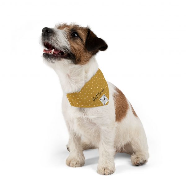 Pet Bandana Collar- Gabbeh pattern - Mustard - Image 8