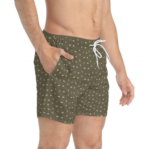 Swim Trunks - Olive Green - Image 41