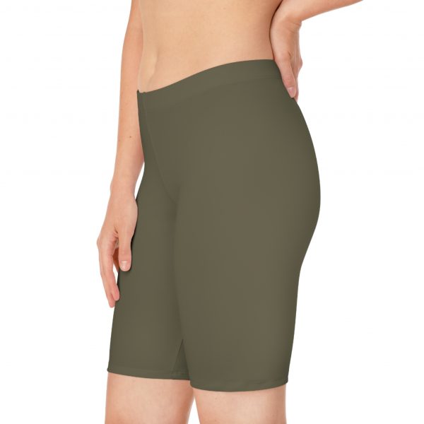 Women's Bike Shorts - Olive Green - Image 6