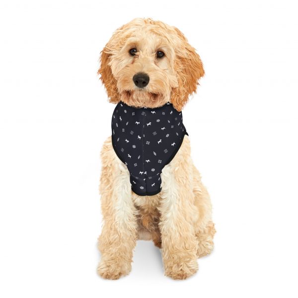 Pet Hoodie- Gabbeh pattern- Navy - Image 3