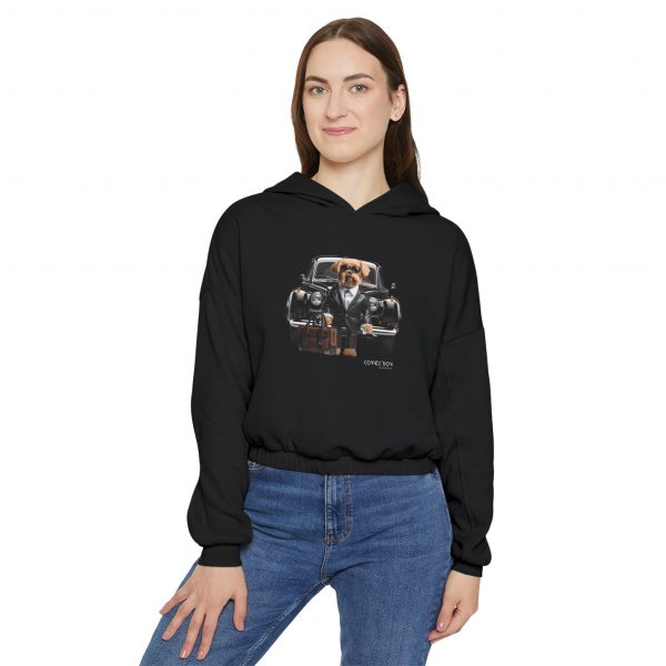 Women's Cinched Bottom Hoodie - Black - Image 3
