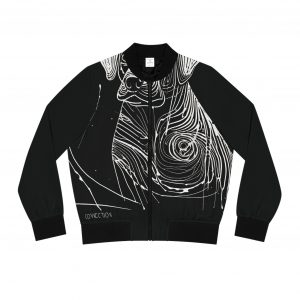 Women's Bomber Jacket - Graffiti-Print