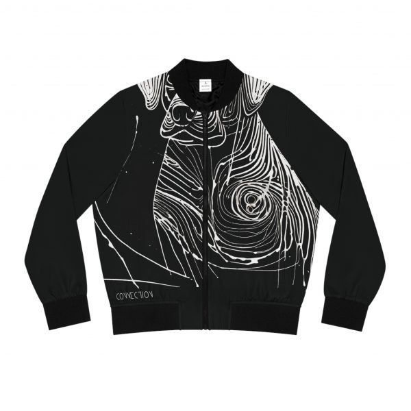Women's Bomber Jacket -  Graffiti-Print