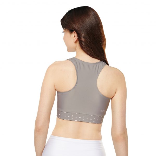 Fully Lined, Padded Sports Bra - Beige - Image 4